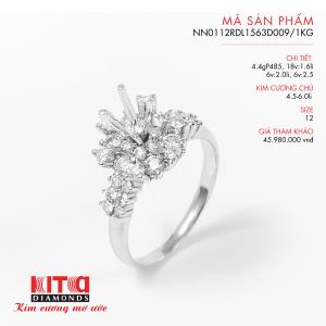 Vỏ Nhẫn Kim Cương Vàng Trắng